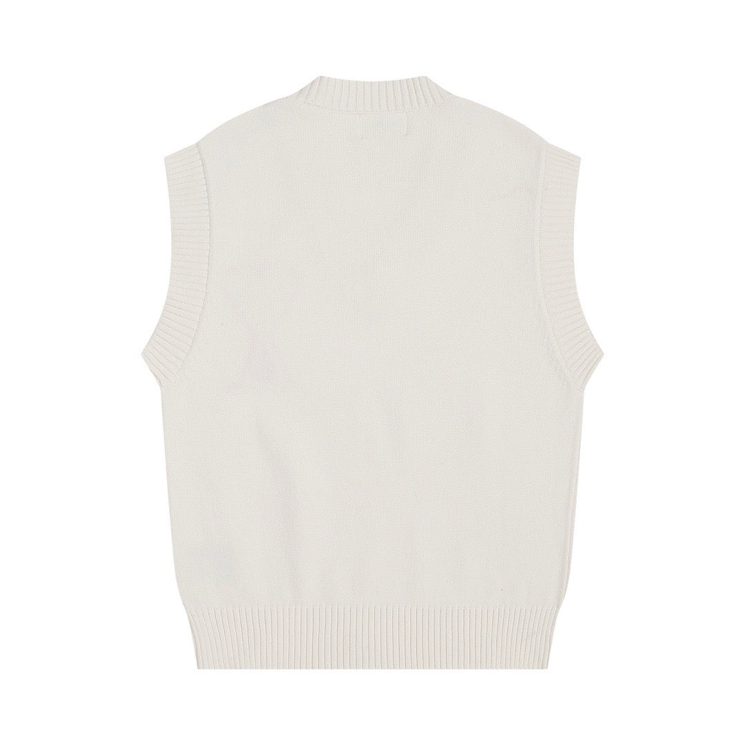 Ami Paris Ami de Coeur Merino Wool Sleeveless Sweater