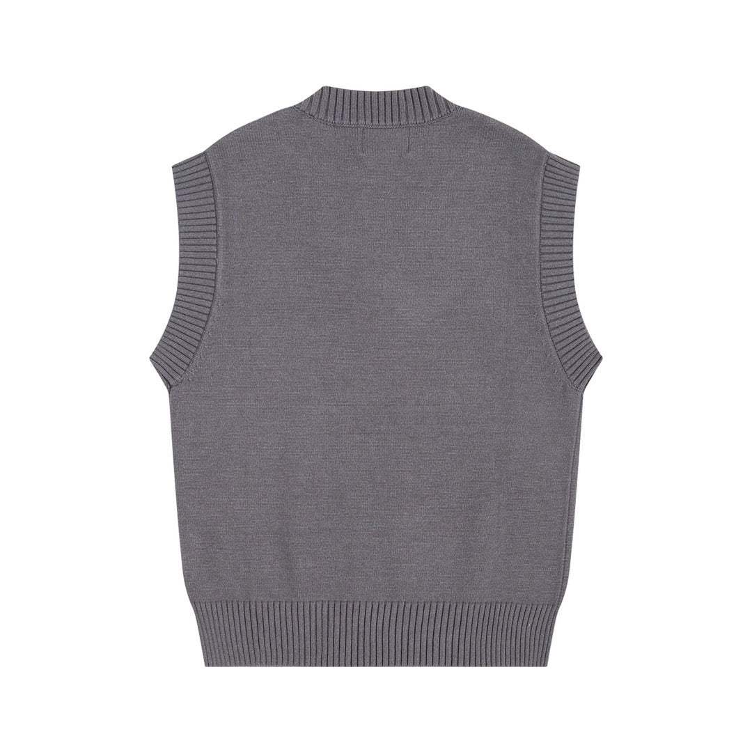 Ami Paris Ami de Coeur Merino Wool Sleeveless Sweater