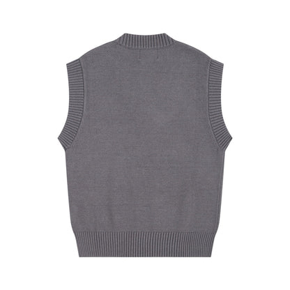 Ami Paris Ami de Coeur Merino Wool Sleeveless Sweater