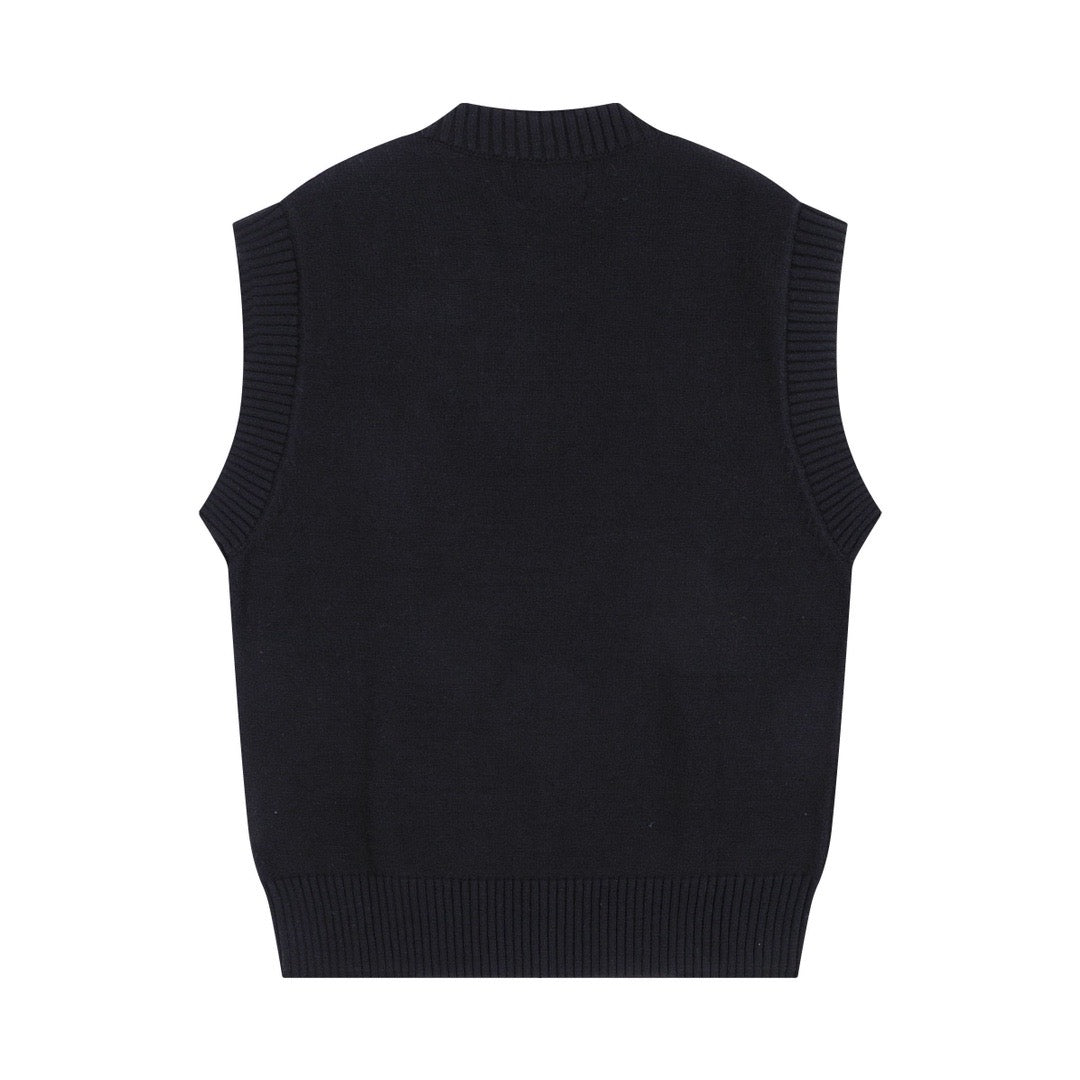 Ami Paris Ami de Coeur Merino Wool Sleeveless Sweater