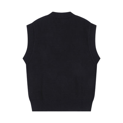 Ami Paris Ami de Coeur Merino Wool Sleeveless Sweater