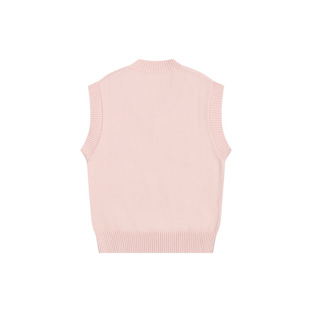 Ami Paris Ami de Coeur Merino Wool Sleeveless Sweater