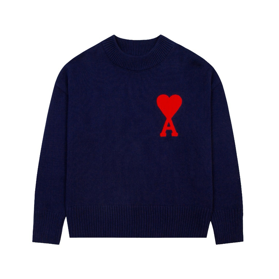 Ami Paris Sweatshirt Purple/Red Logo