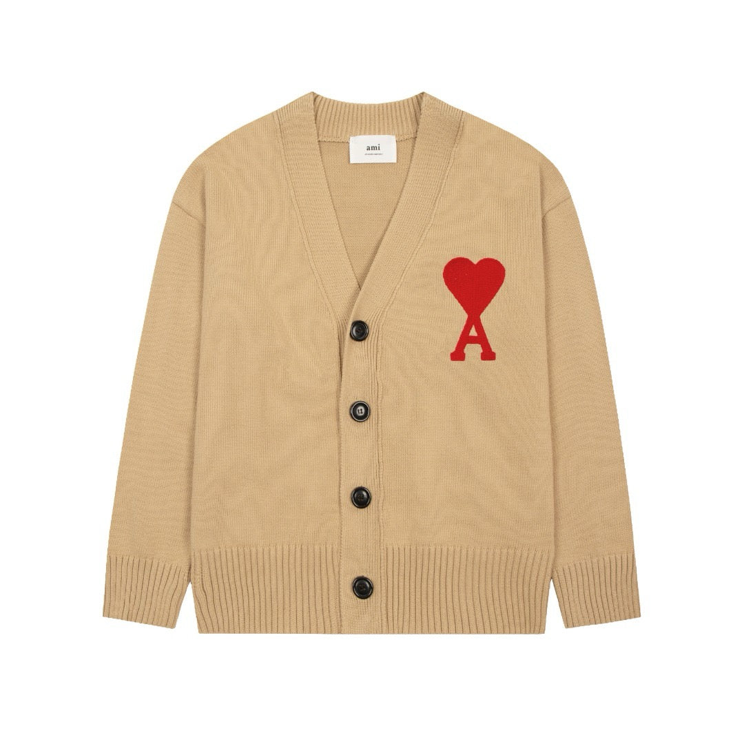 Ami Paris Ami De Coeur Sweater Brown/Red