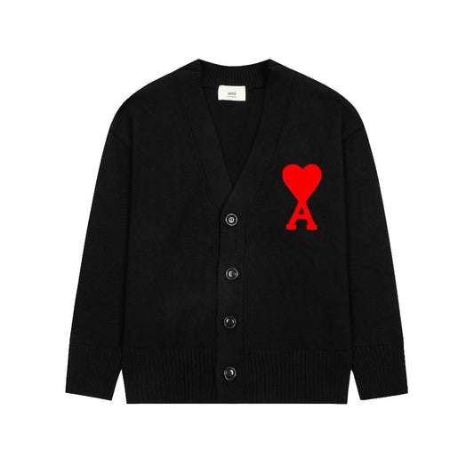 Ami Paris Ami De Coeur Sweater Black/Red