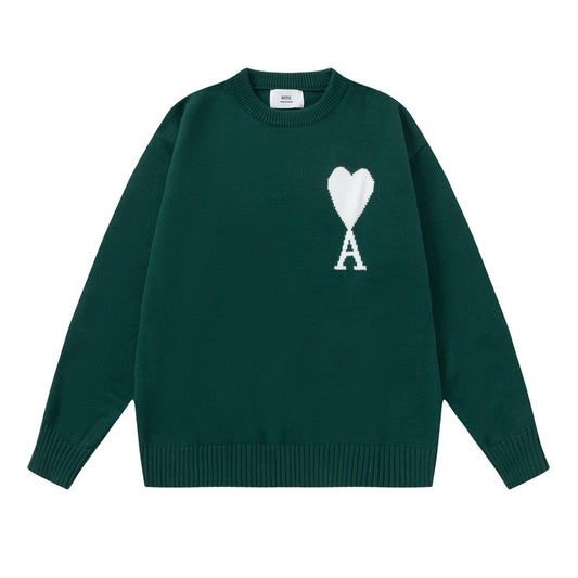 Ami Paris Sweatshirt Green/White Logo