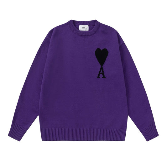 Ami Paris Sweatshirt Purple/Black Logo