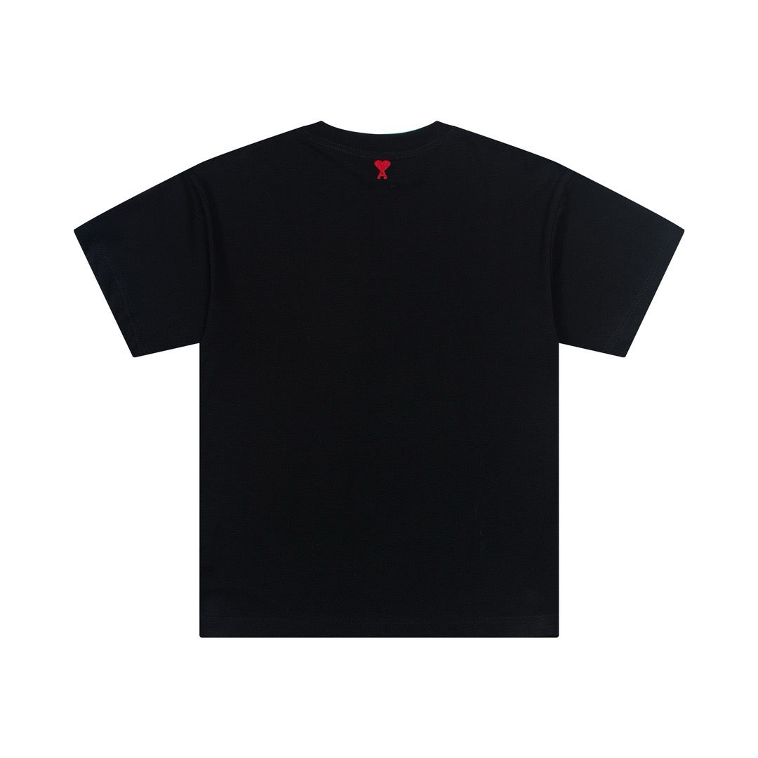 Ami Paris Small Red Heart T-shirt Black