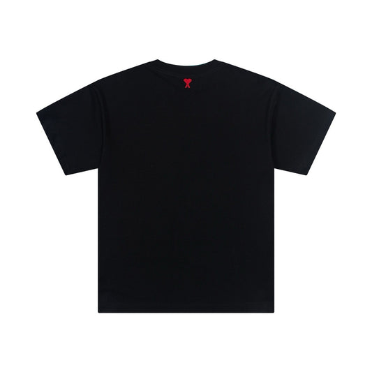 Ami Paris Small Red Heart T-shirt Black