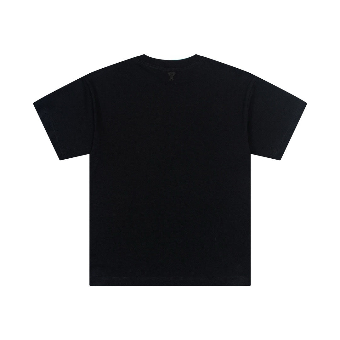 Ami Paris Small Black Heart T-shirt Black