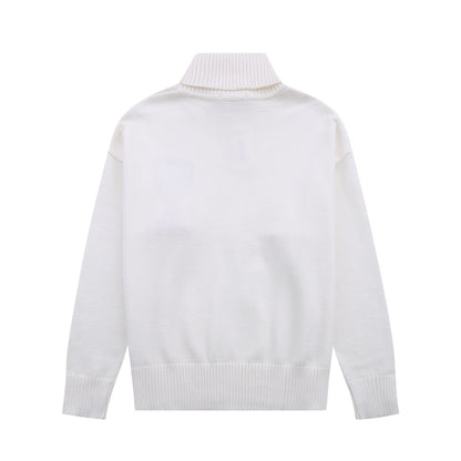 Ami Paris Red Ami De Coeur Sweater White