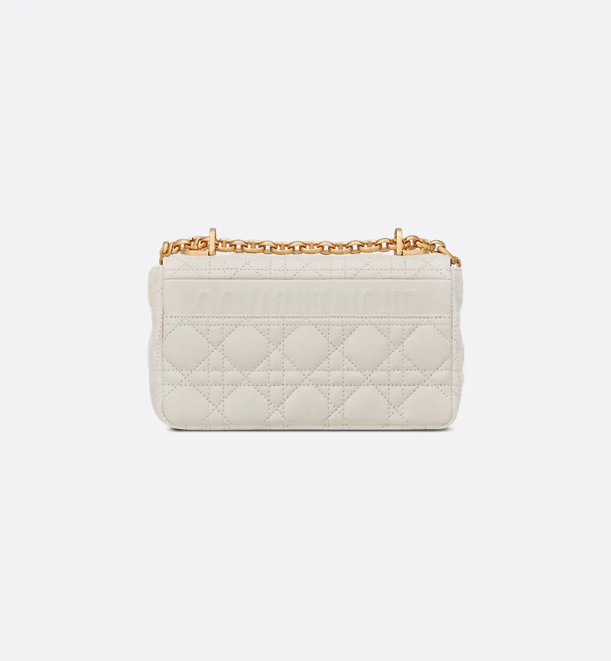 Small Dior Caro Bag Ivory Supple