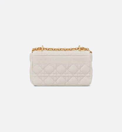 Small Dior Caro Bag Ivory Supple