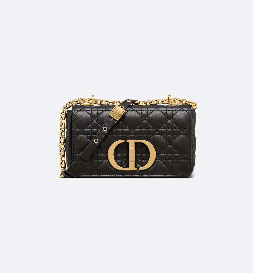 Small Dior Caro Bag Black