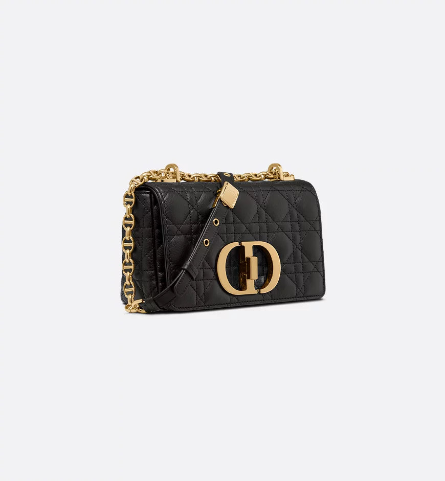 Small Dior Caro Bag Black