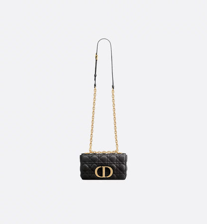 Small Dior Caro Bag Black