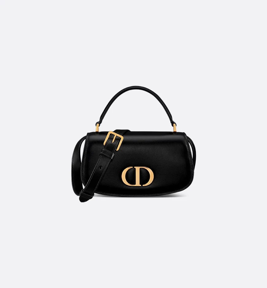 Small 30 Montaigne Avenue Top Handle Bag Black