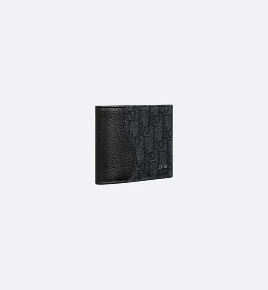 Dior Saddle Bifold Card Holder Black