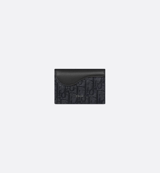 Dior Saddle Business Card Holder Black