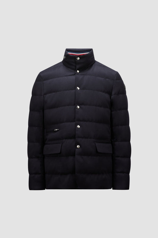 Bess Short Down Jacket Men Navy Blue