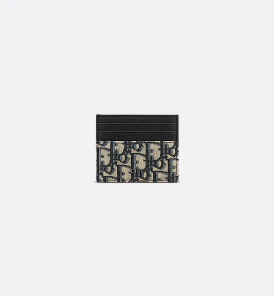 Dior Card Holder Oblique Jacquard