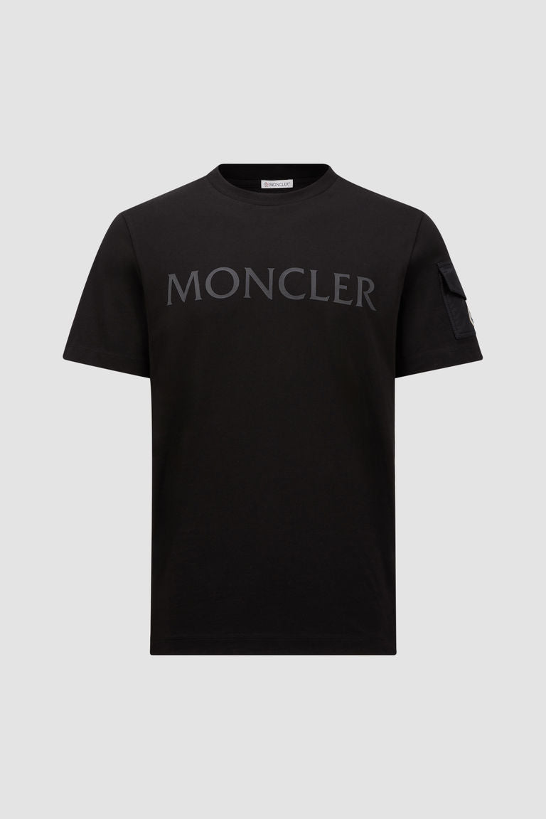 Laminated Logo T-Shirt Men Black