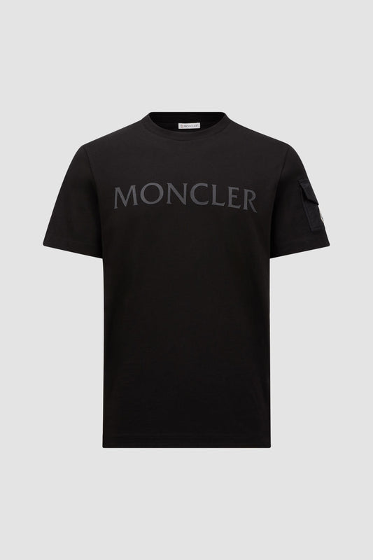 Laminated Logo T-Shirt Men Black