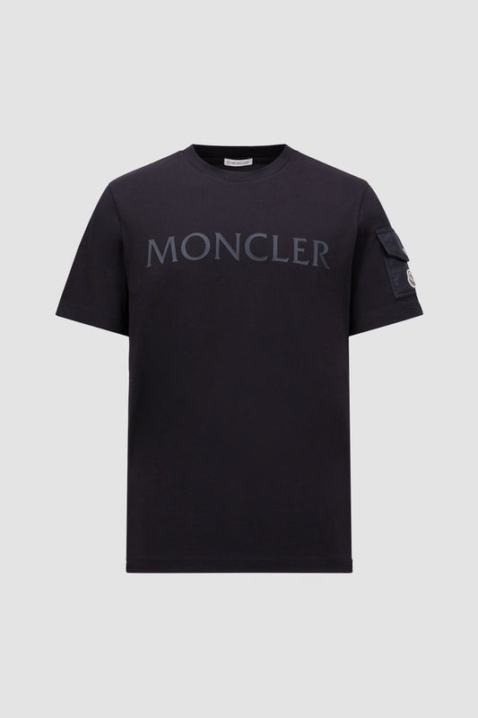 Laminated Logo T-Shirt Men Navy Blue