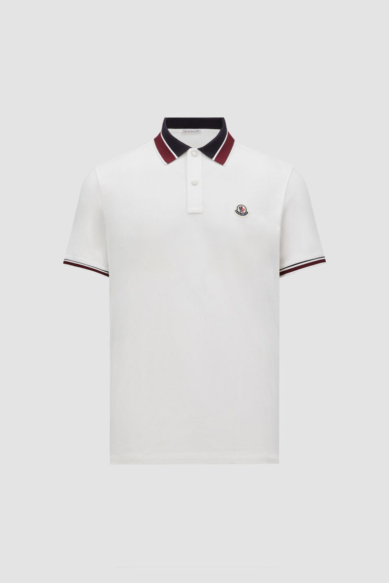 Logo Patch Polo Shirt Men White