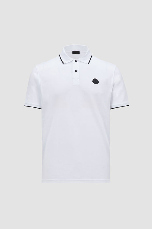 Logo Polo Shirt Men Optical White