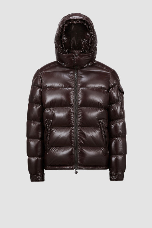 Moncler Maya Short Down Jacket- Men Dark Brown