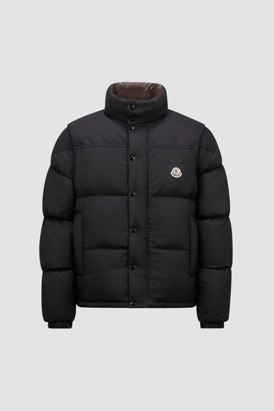 Moncler Verone Reversible Short Down Jacket Men Black