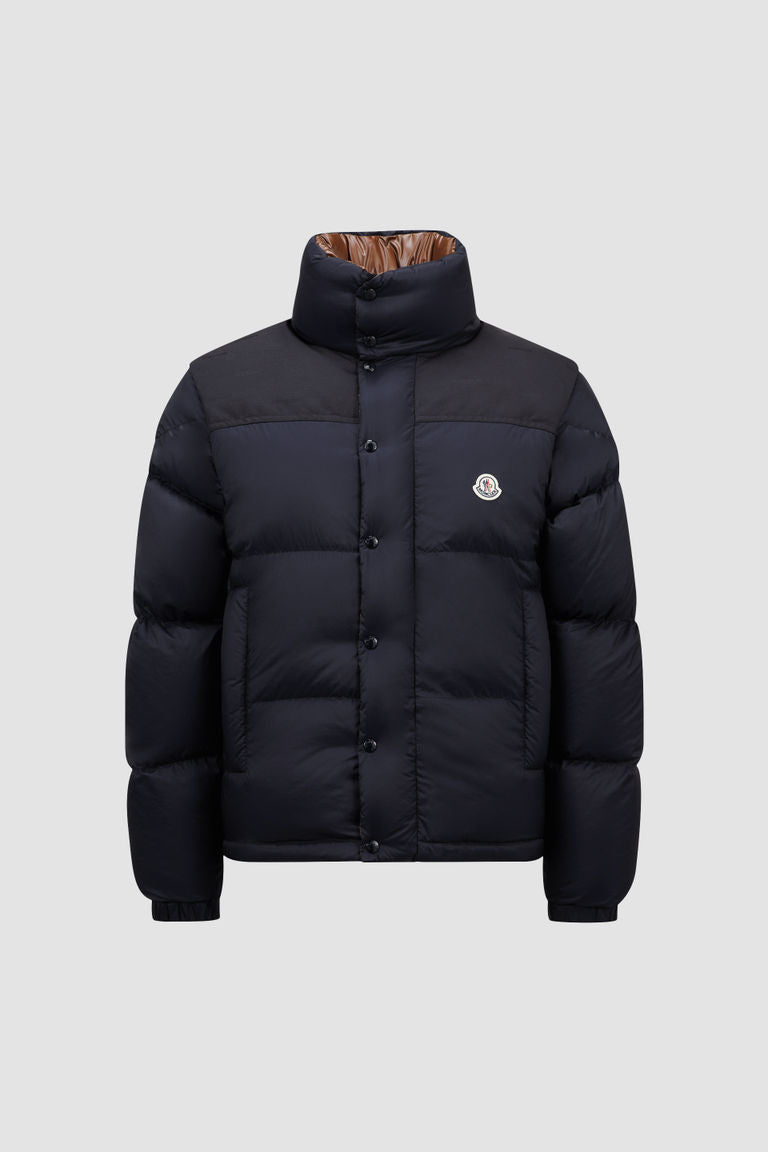 Moncler Verone Reversible Short Down Jacket Men Royal Blue