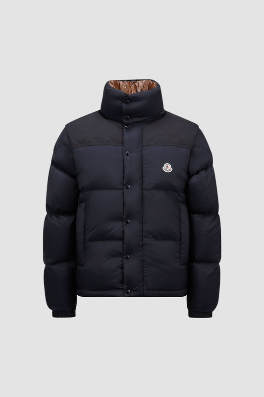 Moncler Verone Reversible Short Down Jacket Men Royal Blue