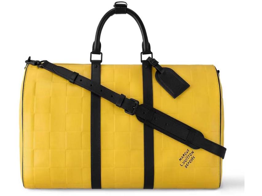 Louis Vuitton Keepall 50 Damier Scuba Yellow