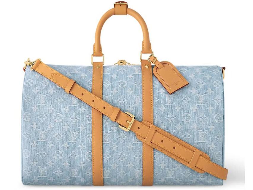 Louis Vuitton Keepall Bandouliere 45 Sky Blue Denim