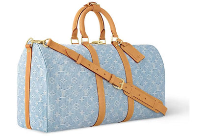 Louis Vuitton Keepall Bandouliere 45 Sky Blue Denim