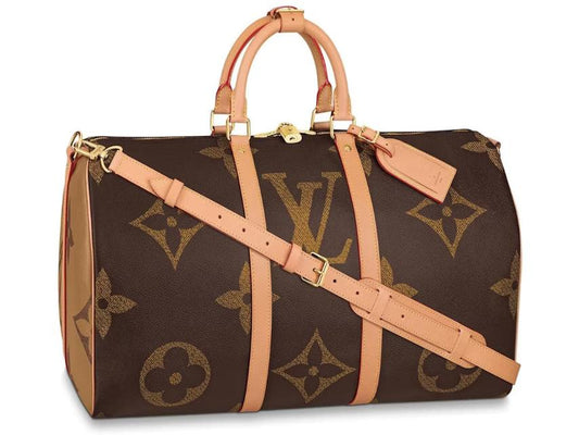 Louis Vuitton Keepall Bandouliere Monogram Giant Reverse 50 Brown