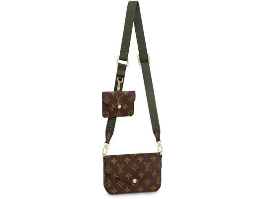 Louis Vuitton Félicie Strap & Go Monogram Khaki Green/Ebony