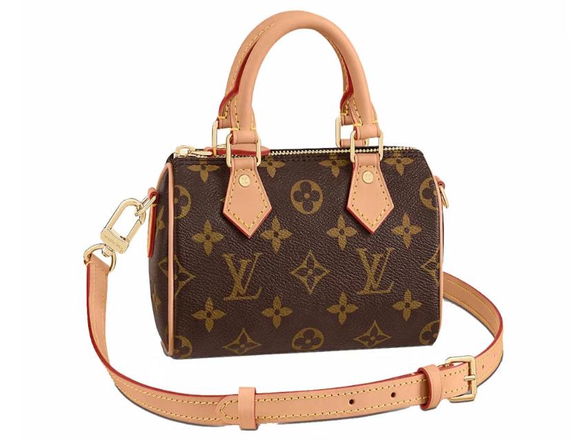 Louis Vuitton Nano Speedy Monogram Canvas Brown