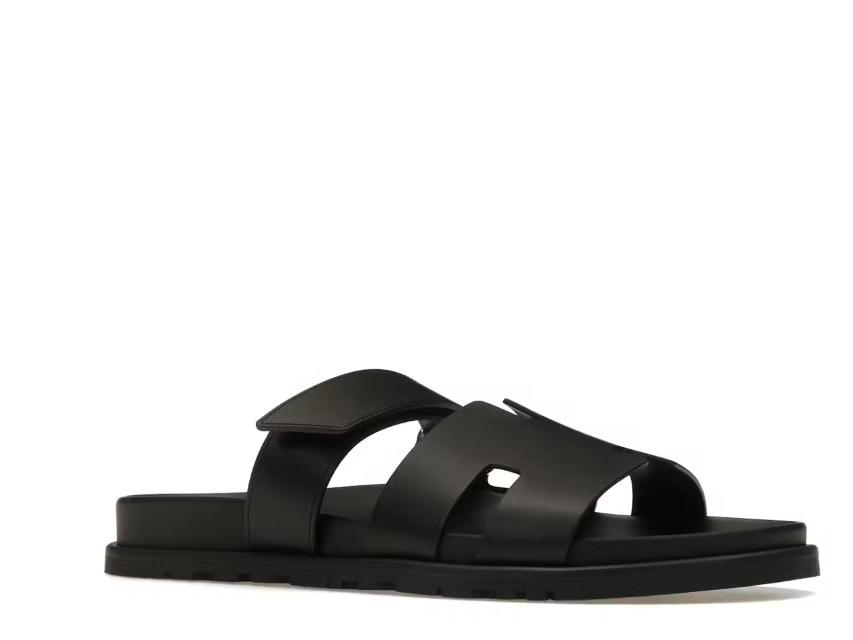 Hermes  Chypre Sandal Noir Calfskin Leather