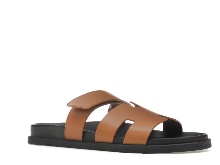 Hermes Chypre Sandal Naturel Black Smooth Calfskin Leather