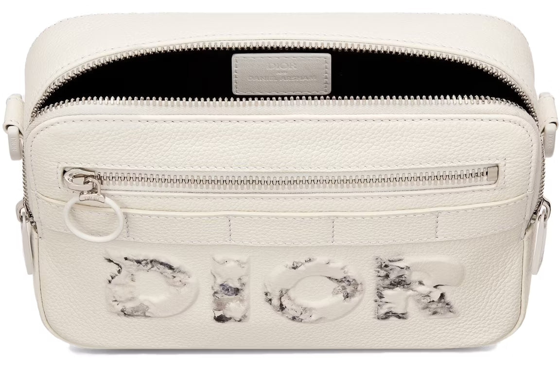 Dior x Daniel Arsham Safari Messenger Bag Calfskin White