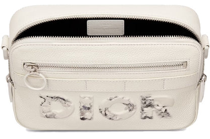 Dior x Daniel Arsham Safari Messenger Bag Calfskin White