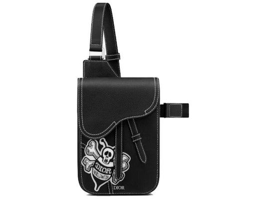 Dior And Shawn Saddle Pouch Black/White