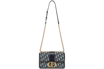 Dior 30 Montaigne Chain Bag Dior Oblique Jacquard Blue