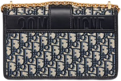 Dior 30 Montaigne Chain Bag Dior Oblique Jacquard Blue