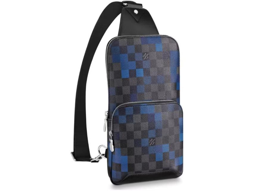 Louis Vuitton Sling Bag Avenue Damier Graphite Pixel Blue