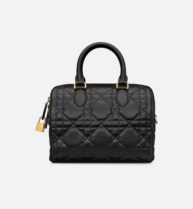 Dior Groove 25 Bag Black Macrocannage Calfskin