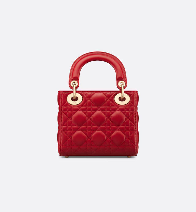 Dior Dioramour Mini Lady Dior Bag Red